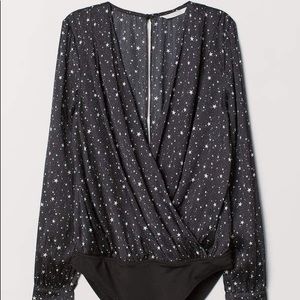 NWT H&M star print bodysuit